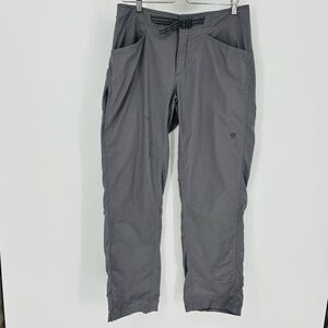 Mountain Hardwear womens Charcoal gray Cargo Pants hiking gorpcore Sz 12 nylon